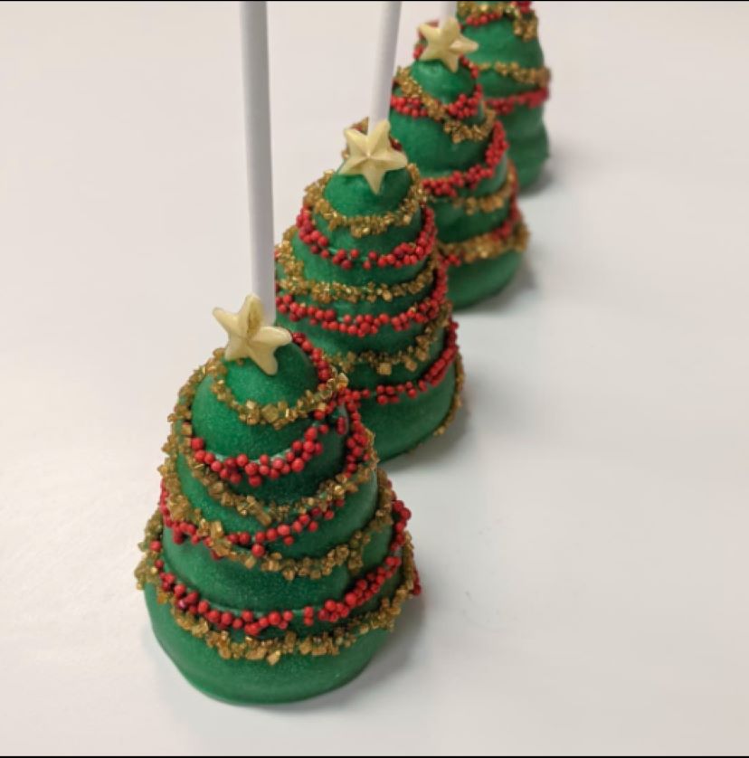 Christmas Tree Cake pops